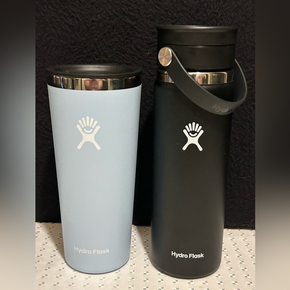2 Hydro Flask Tumblers One Cold 20 oz One Hot 22 oz Insulated Tumbler - Picture 1 of 12